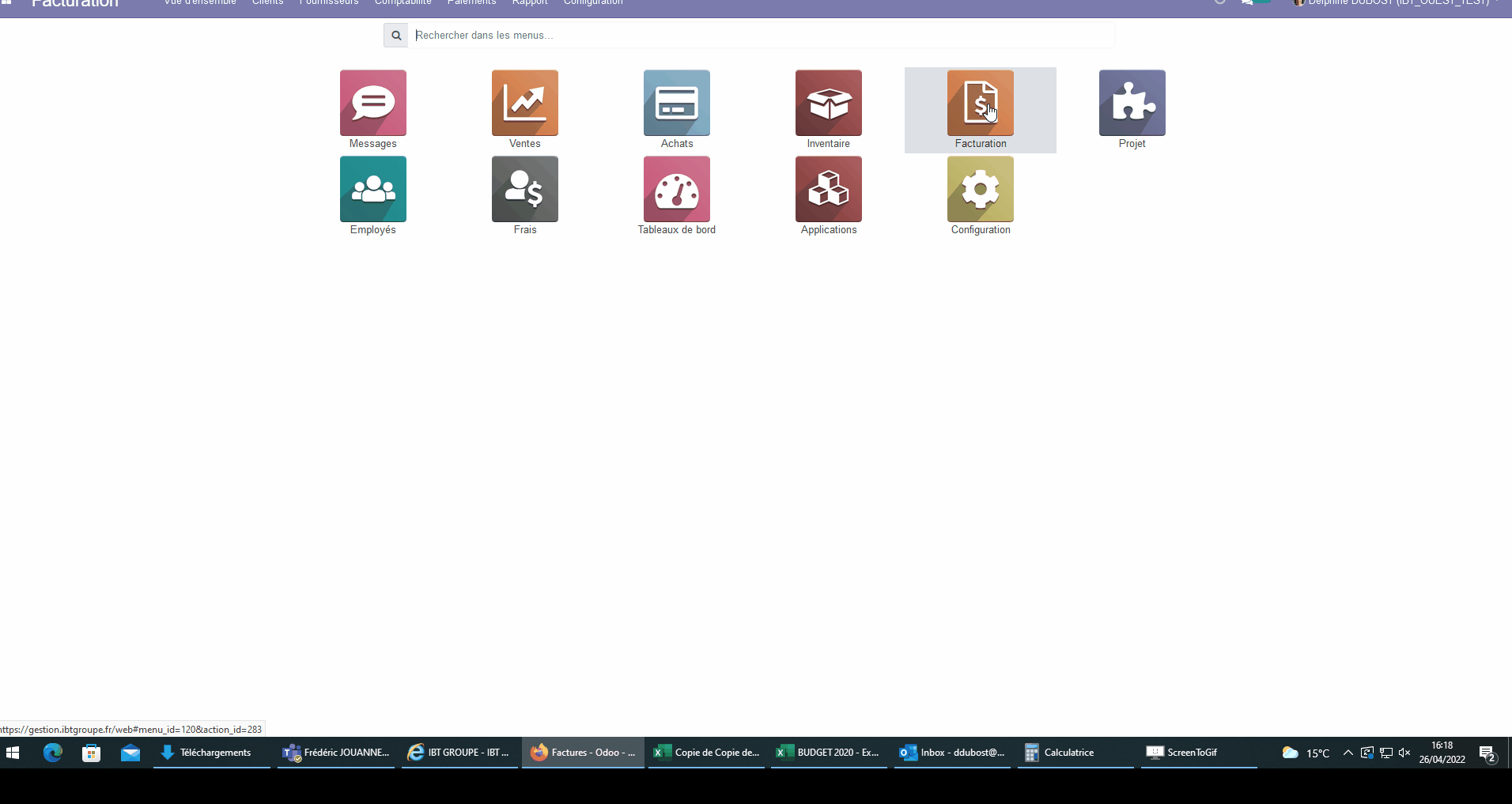 Créer un avoir client à partir d'une facture