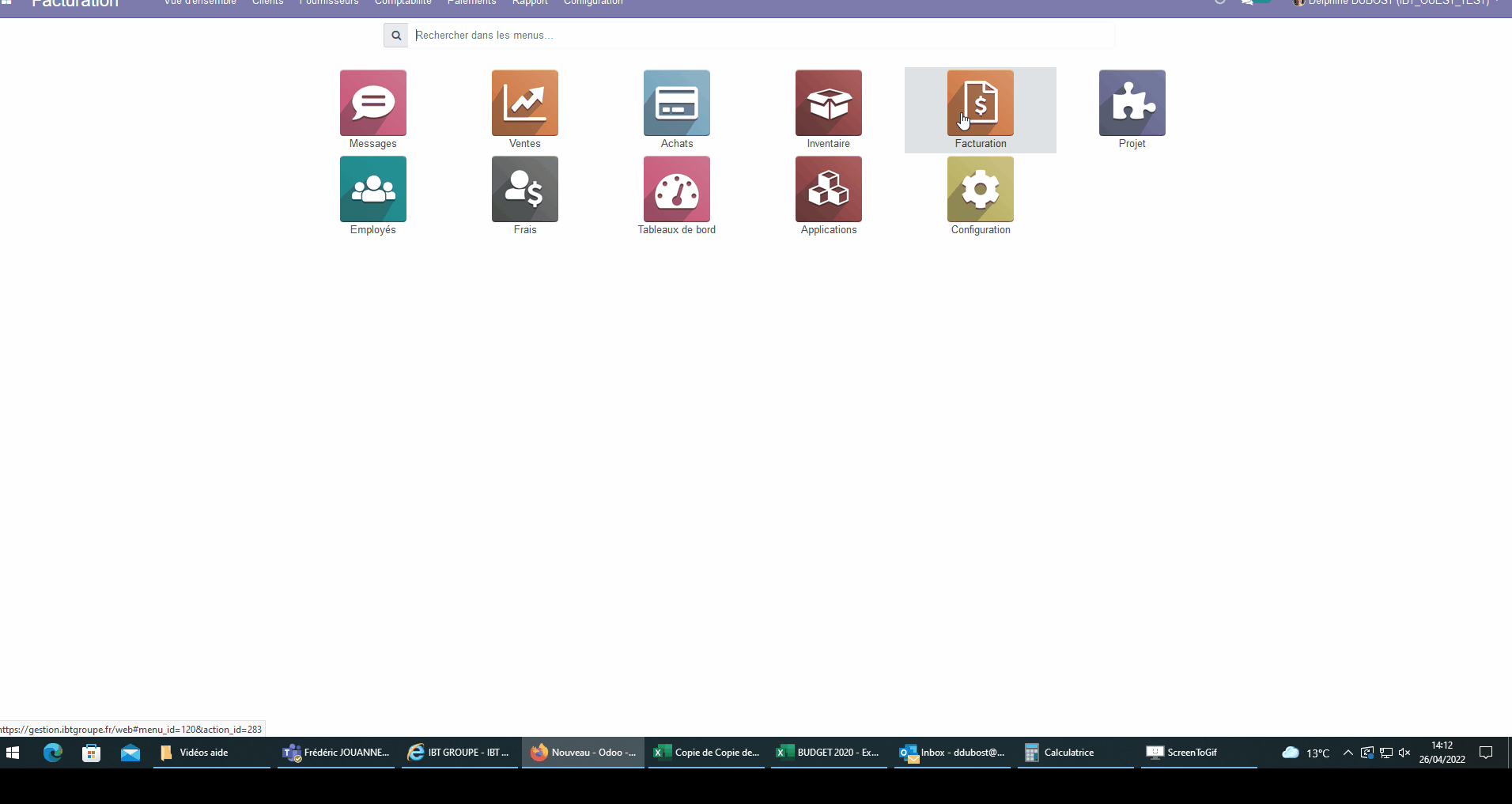 Créer une facture client